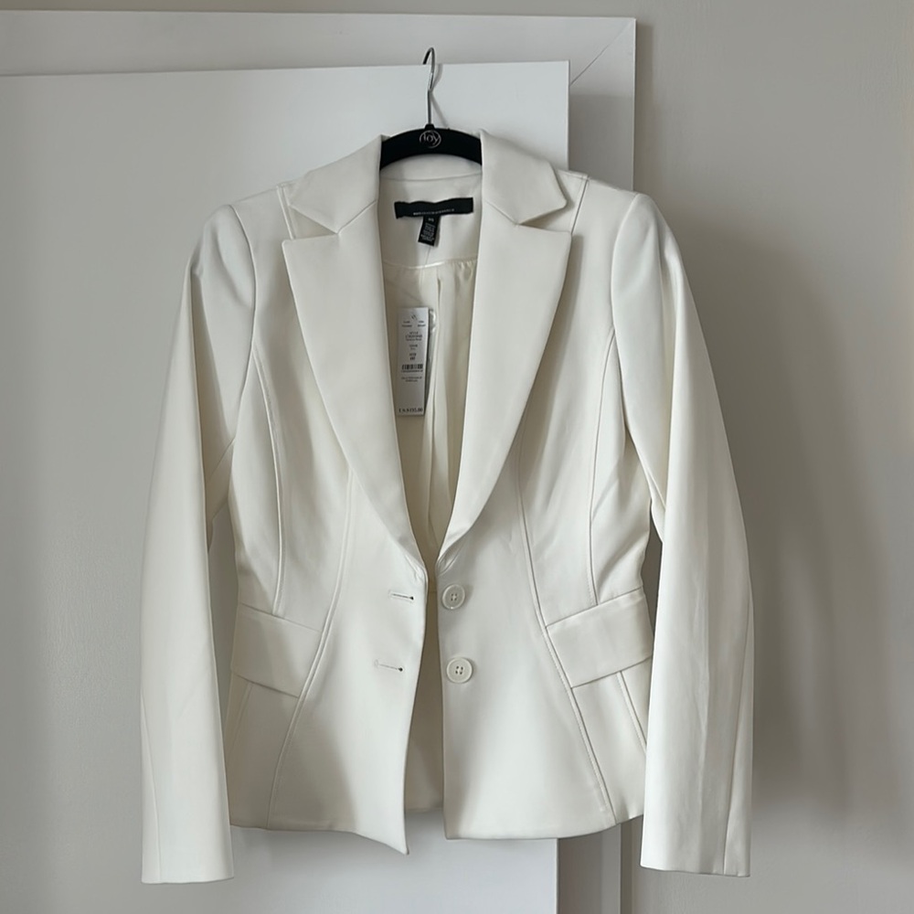 White House Black Market White Blazer Tailored Suit Jacket
